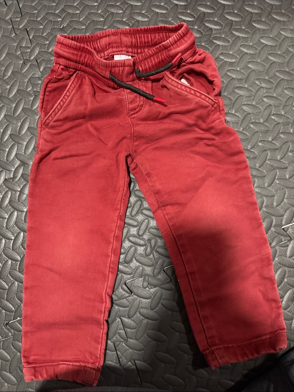 Mayoral Kids Cozy Drawstring pants  in Deep Red 2T